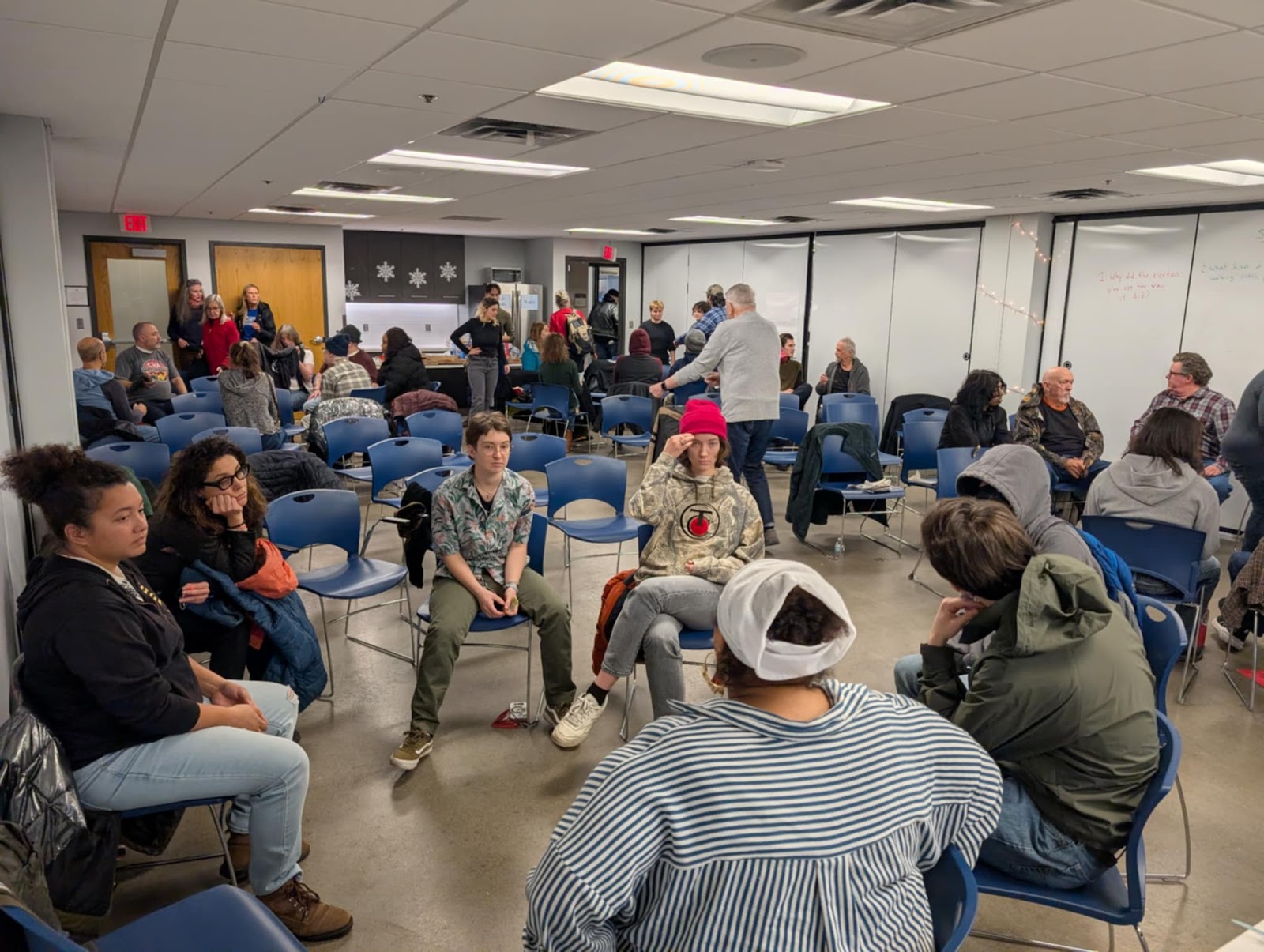Breakout discussion at assembly